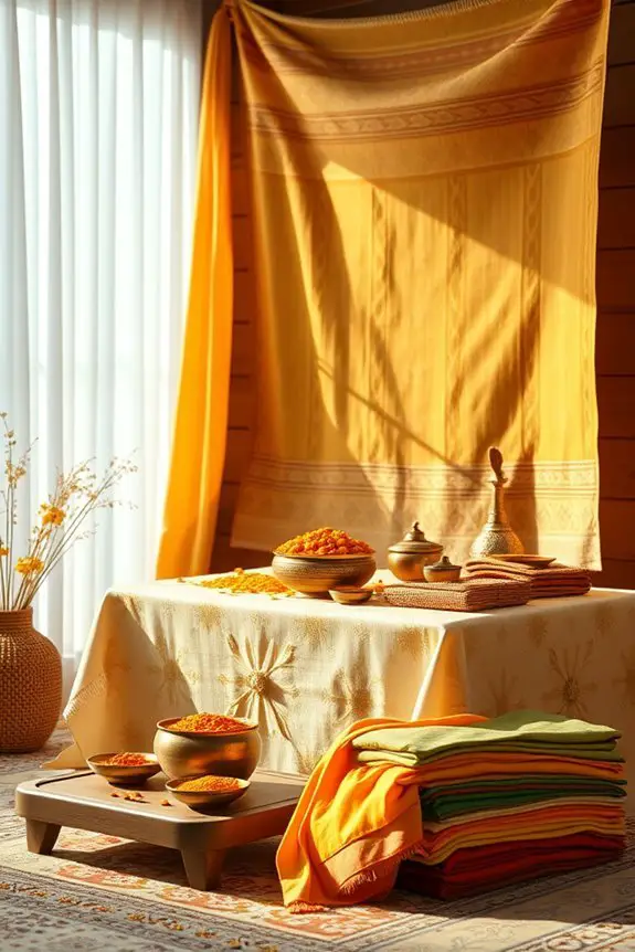 vibrant traditional textile decor