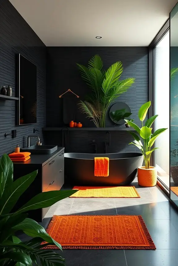 vibrant tropical bathroom elegance