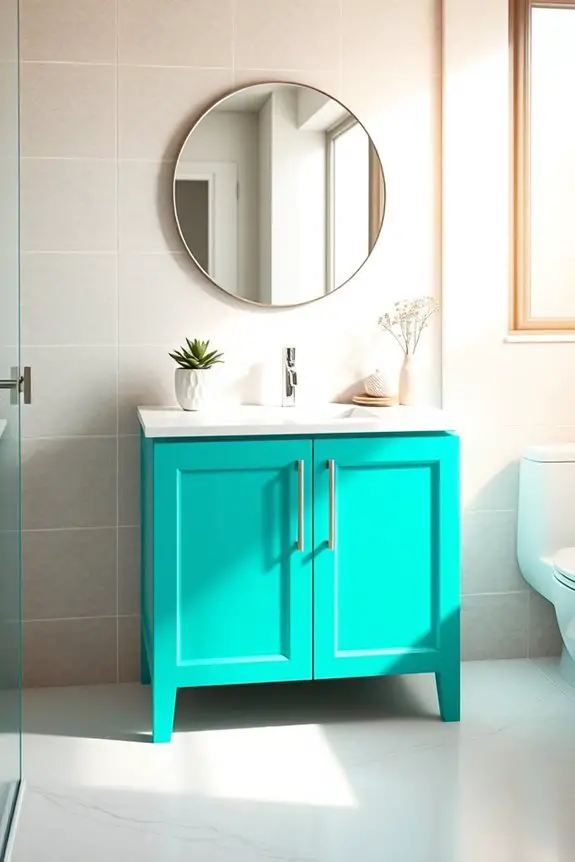 vibrant tropical bathroom oasis