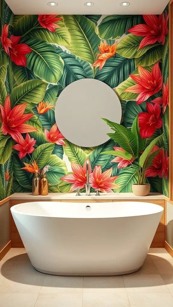 vibrant tropical print designs