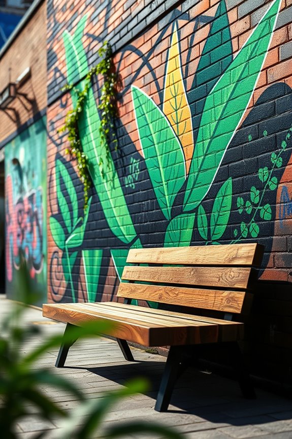 vibrant urban graffiti decor