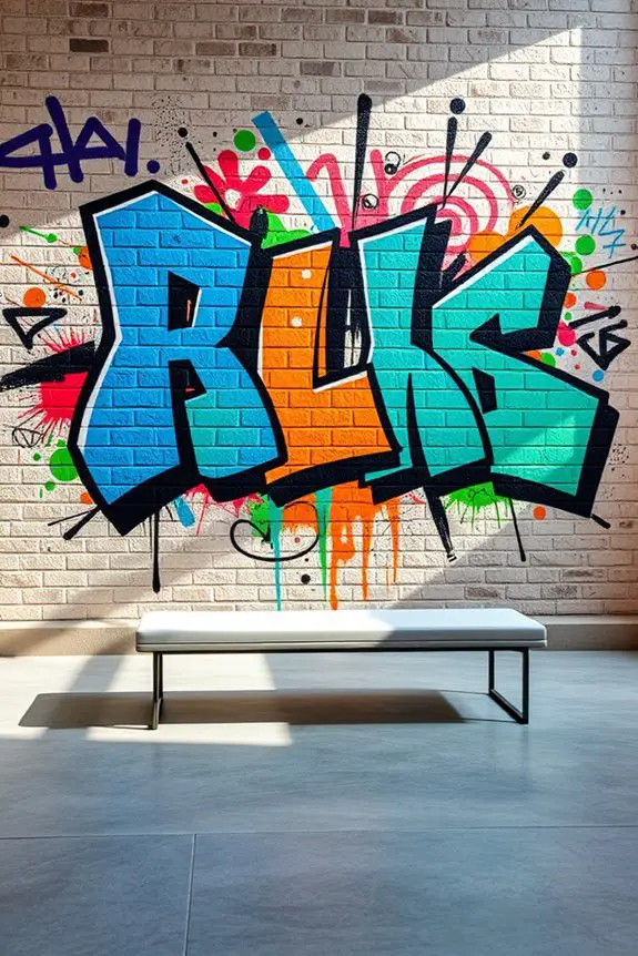 vibrant urban graffiti expression