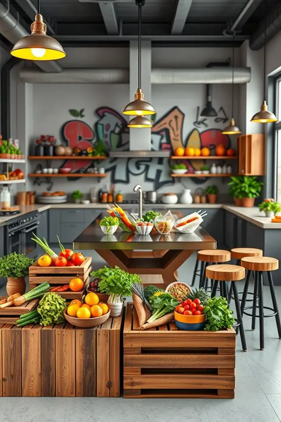 vibrant urban street cuisine