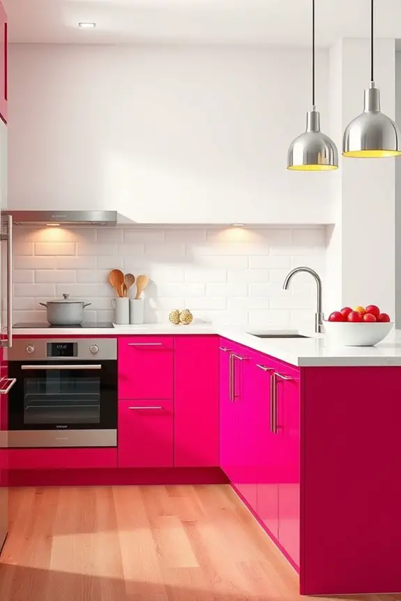 vibrant warm raspberry pink