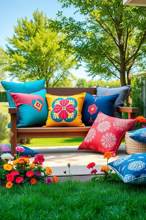 vibrant weather resistant outdoor pillows