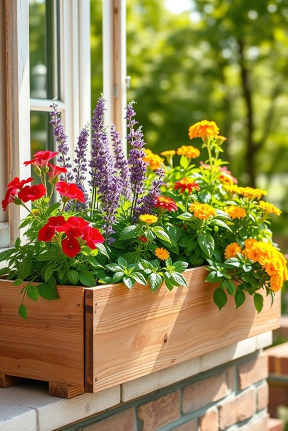 vibrant window box gardening