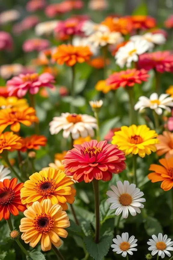 vibrant zinnias brighten gardens