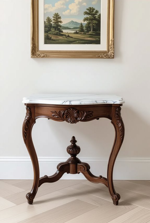 victorian marble top corner accent