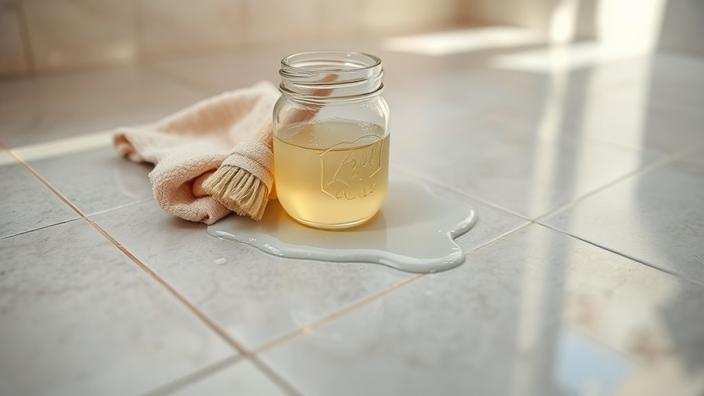 vinegar bathroom tile cleaning