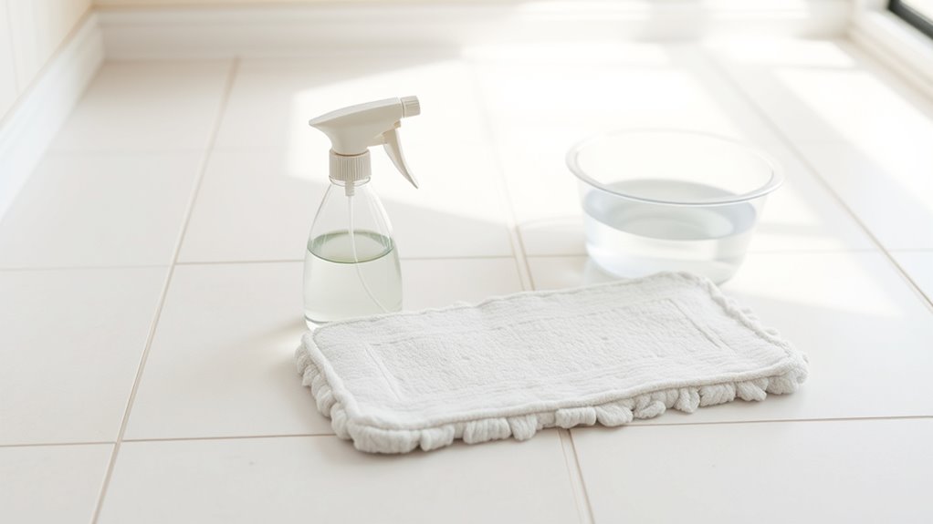 vinegar tile cleaning method