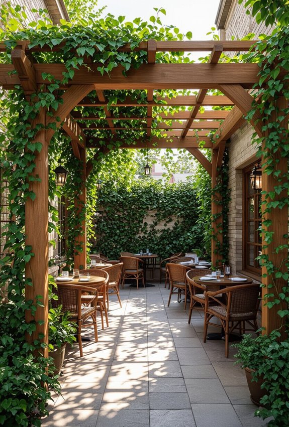 vines create inviting shade