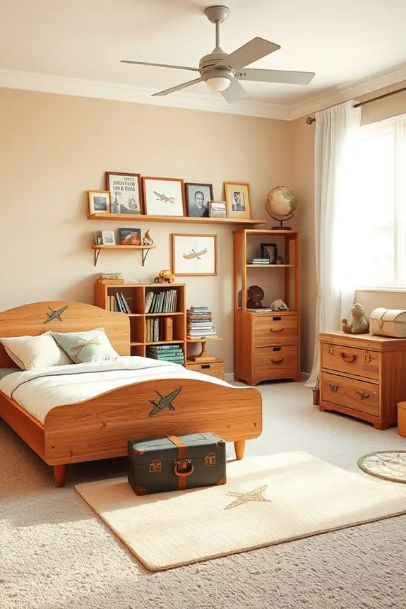 vintage aviation themed decor