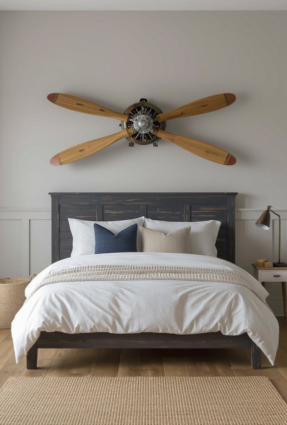 vintage aviation wall decor