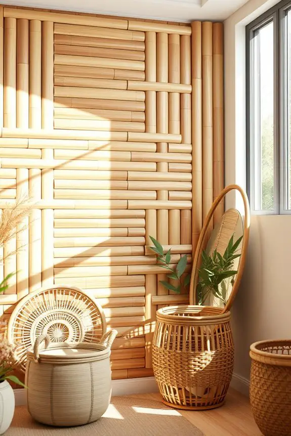 vintage bamboo wall accents