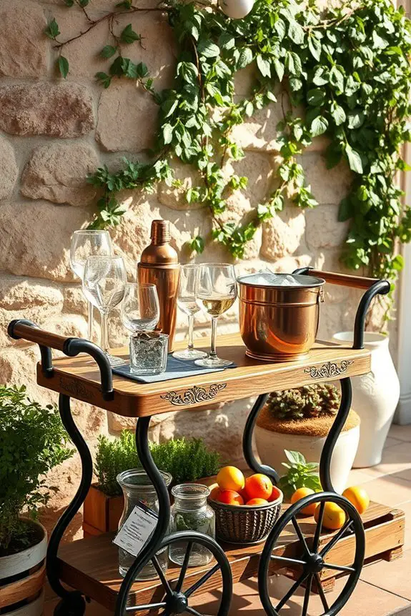 vintage bar cart elegance