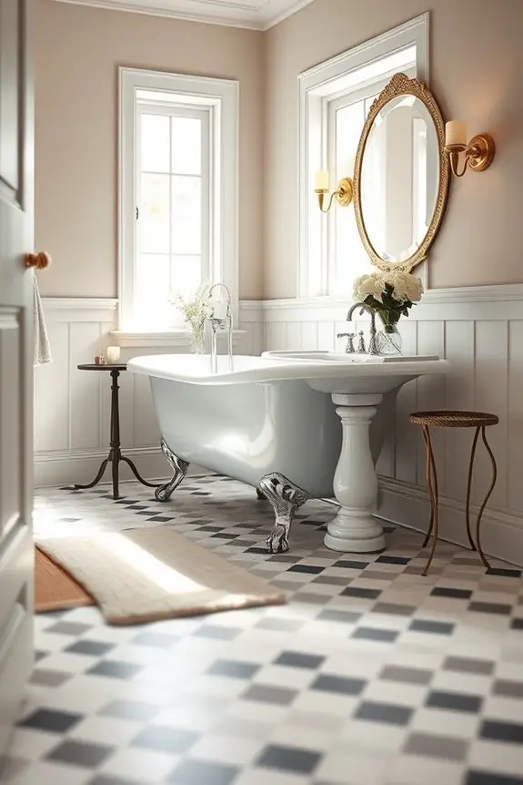 vintage bathroom charm and functionality