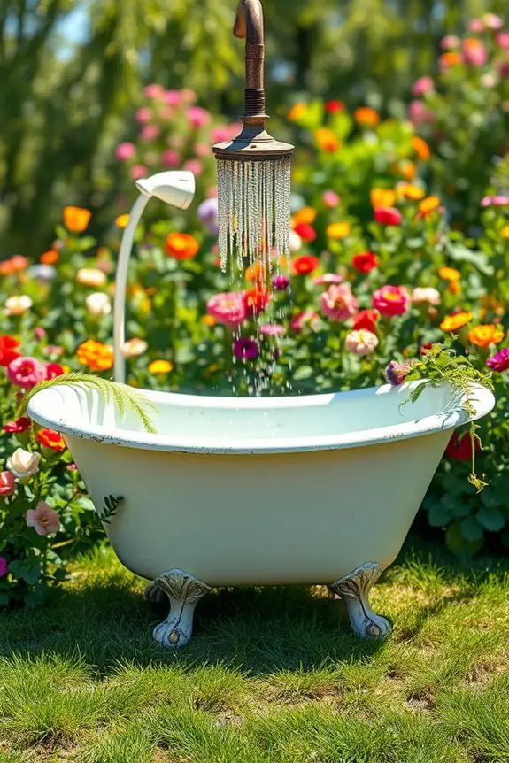 vintage bathtub garden oasis