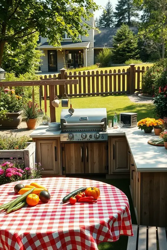 vintage bbq charm and functionality
