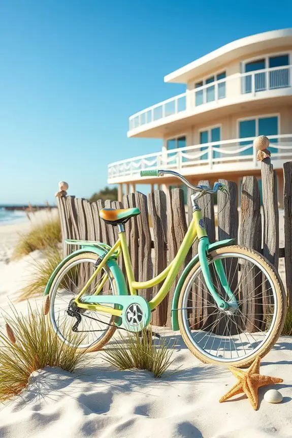 vintage beach bicycle charm
