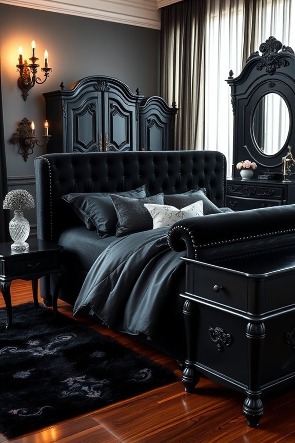 vintage black furniture charm