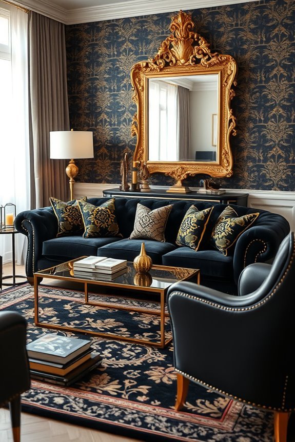 vintage black gold decor