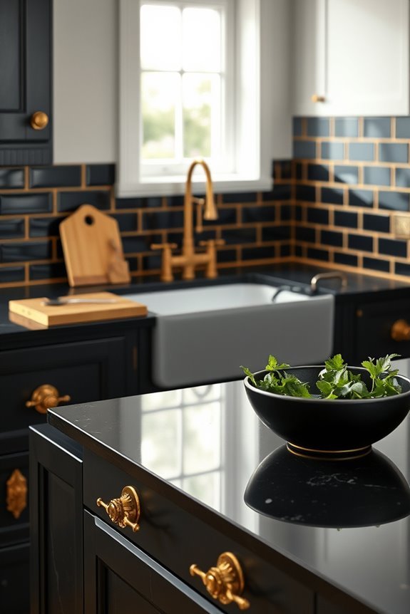 vintage black kitchen elegance