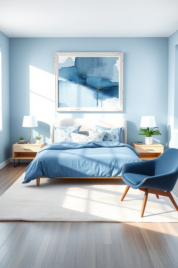 vintage blue artwork collection