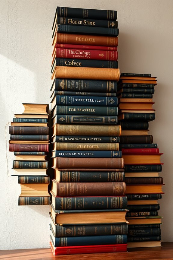 vintage book display art