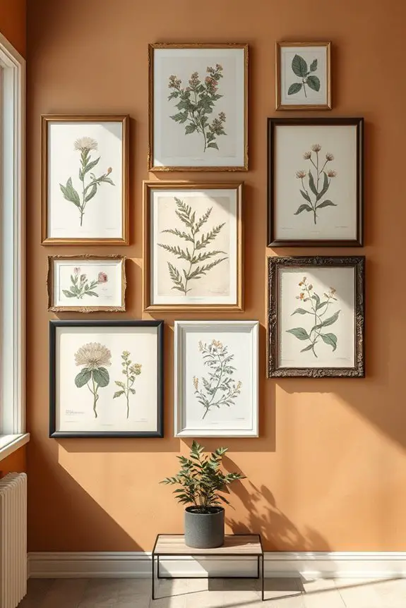 vintage botanical wall decor