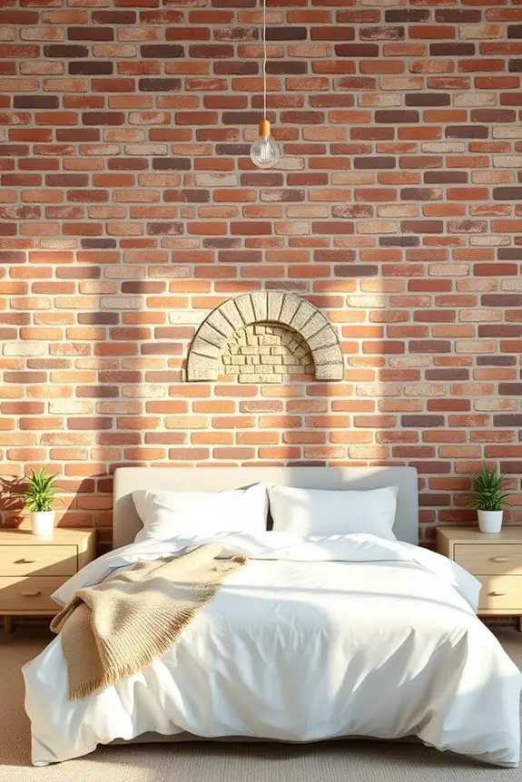 vintage brick accent wall
