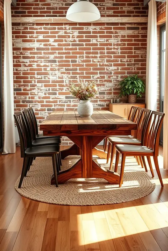 vintage brick dining charm