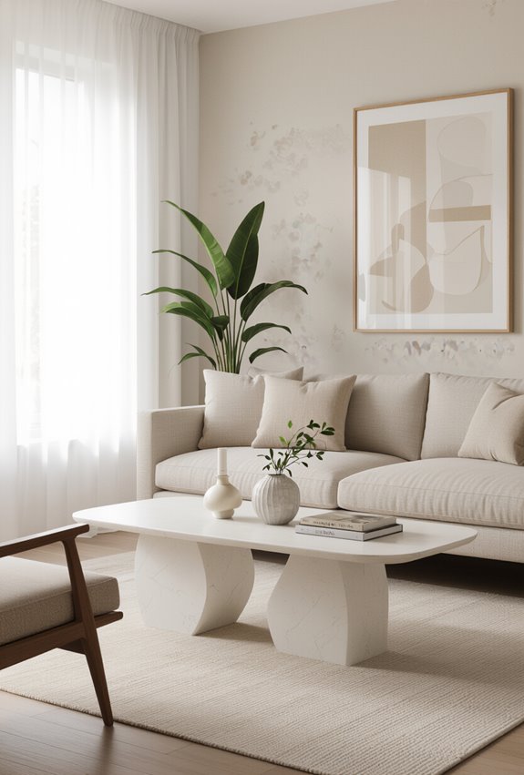vintage centerpiece contemporary minimalist surroundings
