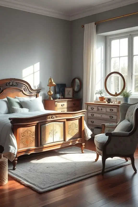 vintage charm against grey