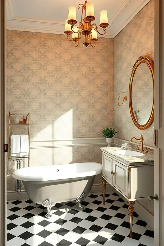vintage charm bathroom decor