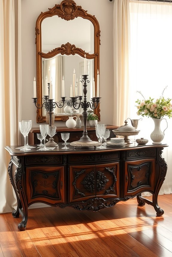 vintage charm buffet decor