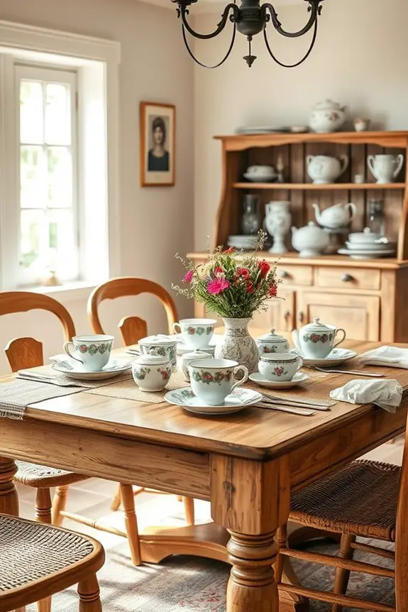 vintage charm dining display