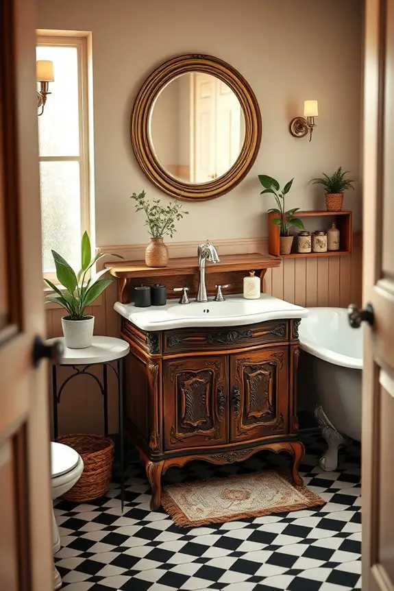 vintage charm enhances ambiance