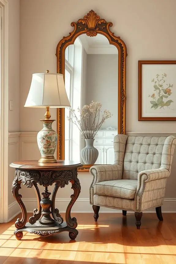 vintage charm enhances decor