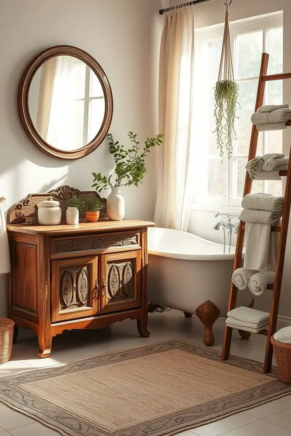 vintage charm in bathrooms