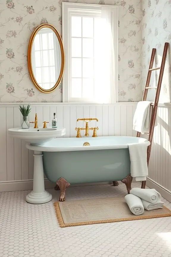 vintage charm in bathrooms