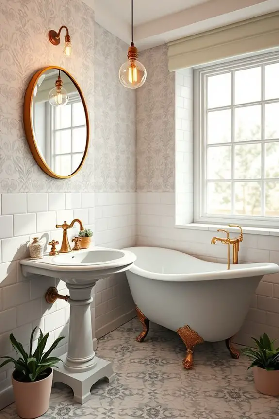 vintage charm in bathrooms
