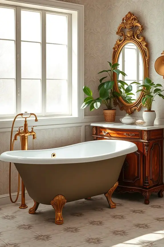 vintage charm in bathrooms