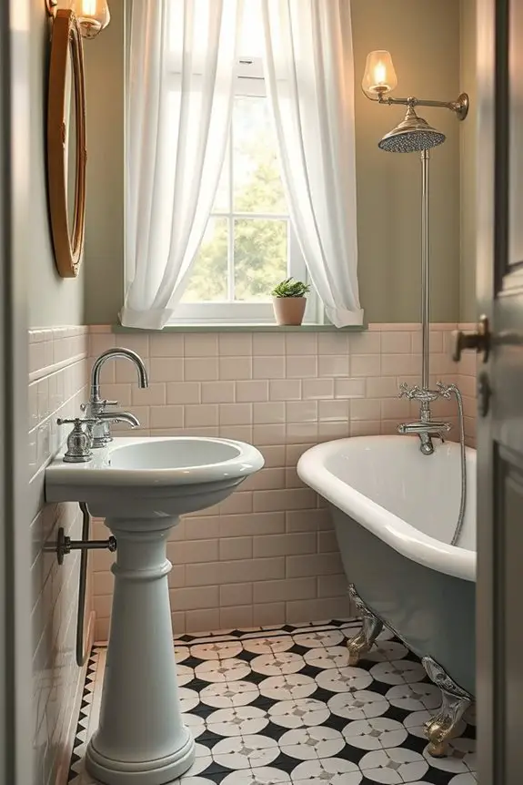 vintage charm in bathrooms