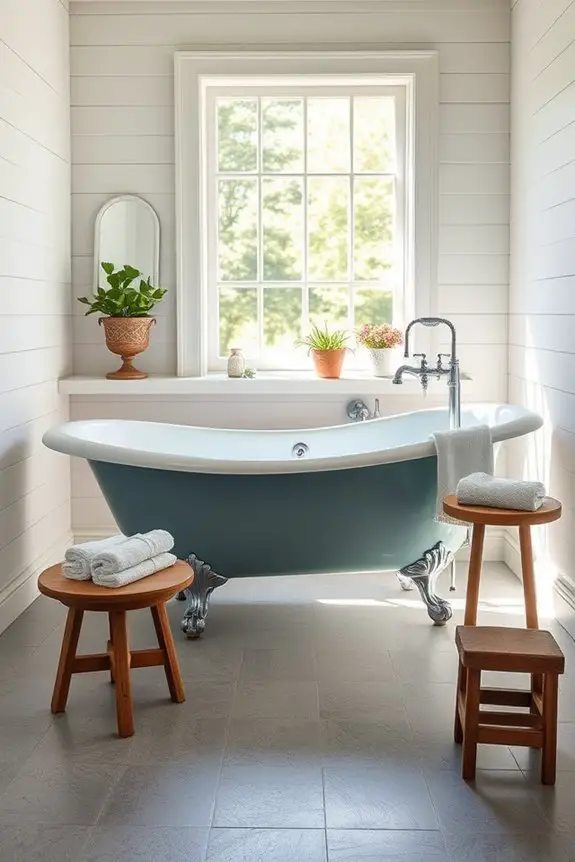 vintage charm in bathrooms