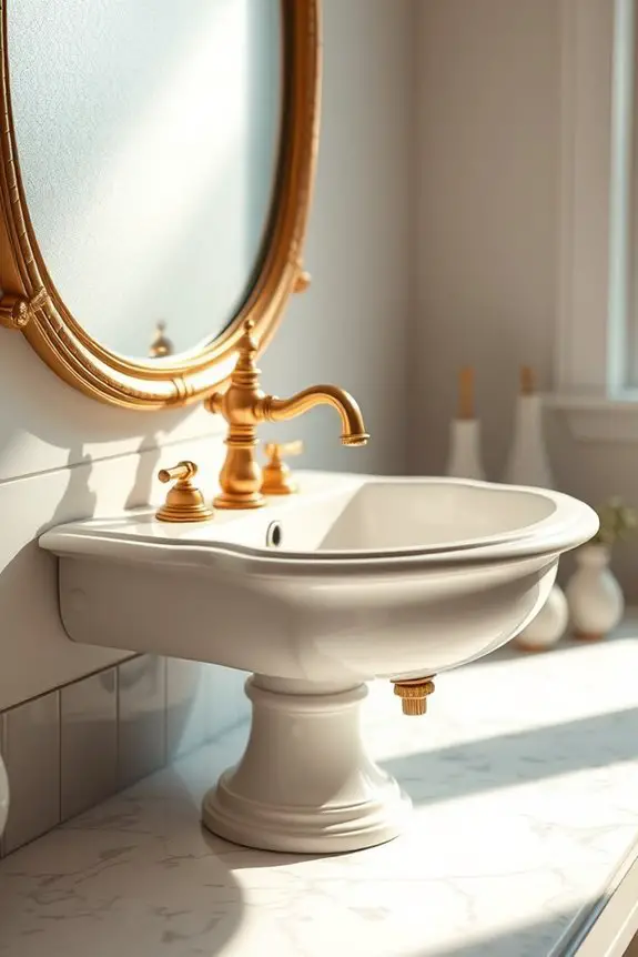 vintage charm in bathrooms