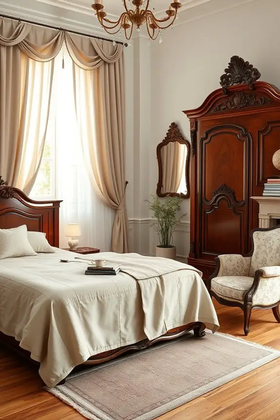 vintage charm in bedroom