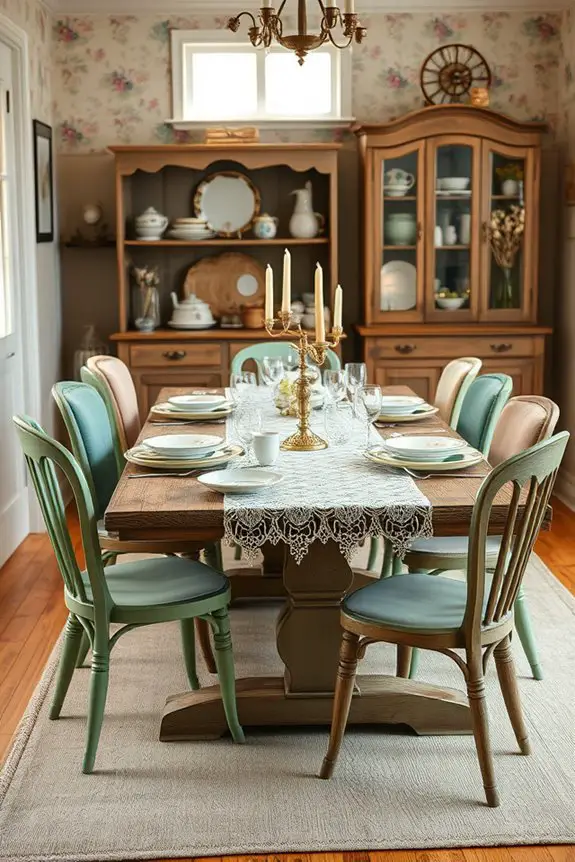 vintage charm in dining