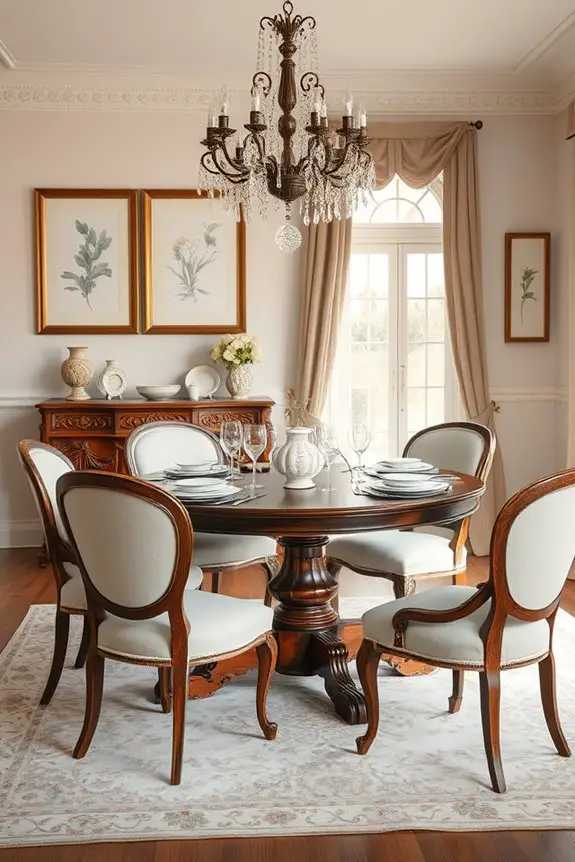 vintage charm in dining