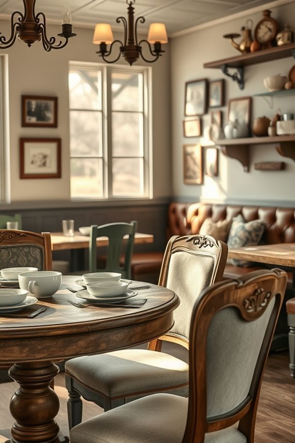 vintage charm in dining