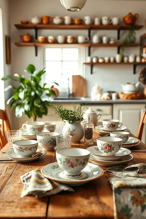 vintage charm in dining